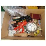 Box Lot - Vintage Wall Clock & Recorders