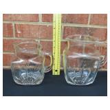 2 Federal Glass Star Pitchers