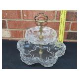 2 Tier Glass Serving Stand