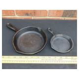 2 Cast Iron Fry Pans