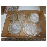 Box Lot of Clear Glass