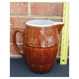 Stoneware Barrel Pitcher