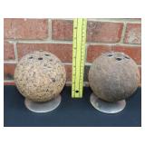 2 Rotating Cork Ball Pin Holders