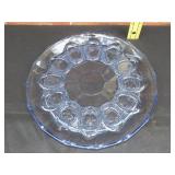 Anchor Hocking Avlon Blue Egg Plate - 12"