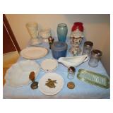 Table Lot of Glassware & Pottery