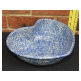 Spongeware Pottery Bowl