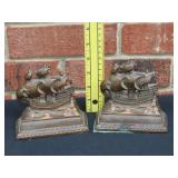 Cast Iron Ship Book Ends