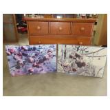 2pc Frozen Cherries Wall Art - 30"x20"