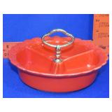 California Pottery Divided Serving Bowl - 7 1/2"