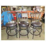 Set of 3 Swivel Bar Chairs - 24"