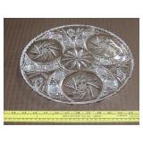 Cut Crystal Pinwheel Footed Cake Plate - 12"