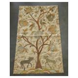 Embroidered Tree of Life Style Wall Tapestry