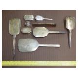 Vintage Sterling Handled Brushes, Combs, Mirrors