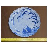 Blue Chinese Quail Plate - 12"