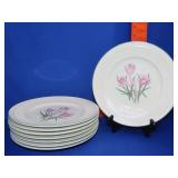 8 Mikasa Italian Countryside Crocus Plates - 8.5"