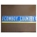 Heavy Metal Cowboy Country Sign - 36"x6"