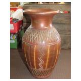 Rustic Terracotta Style Vase - 14"