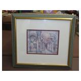Framed Architectural Columns Wall Art - 18"x16"