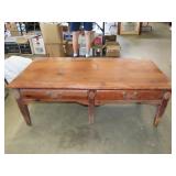Pine Finish Two Drawer Coffee Table