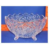 Footed Crystal Bowl - 8"