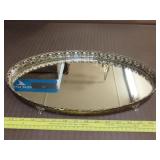 Mirrored Vanity Tray - 17"