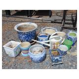 Lot of Asian Style & Other Planters