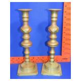 Pair of Brass Candle Holders