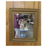Gold Frame Wall Mirror - 23"x27"