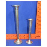 Two Weighted Sterling Vases - 123g