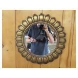 Round Gold Frame Mirror - 18"