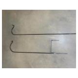 2 Metal Shepherds Hooks - 64"