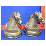 Pair of Brass Style Horse Head Bookends