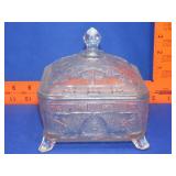 Indiana Glass Lidded Honey Bee Box