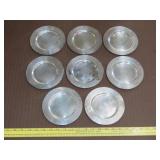 Eight Wallace Solid Sterling Plates - 1196g