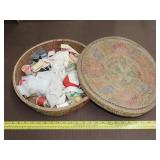 Sewing Basket w/ Contents - 14"