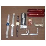 Lot of Pocket Knife, Watches, Etc