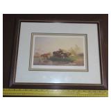 Framed "Cows in the Water Meadow" Print - 18"x14"