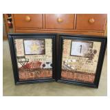 Pair of Movie Theater Style Wall Art - 20"x24"