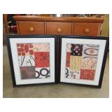Pair of Framed Wall Art - 24"x28"