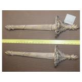 Pair of Fluted Wall Sconce Shelfs - 8"x24"