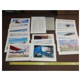 Set of Czec Airplane Prints - 13"x9"