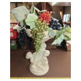 Cherub Decorated Pedestal Bowl - 12"