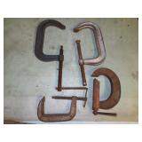 Four Large C Clamps