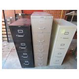 Three File Cabinets