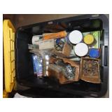 Plastic Tote & Contents
