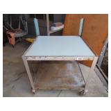 Rolling Metal Shop Table