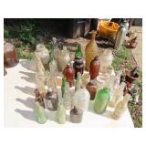 Lot of Old Glass Bottles