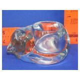 Crystal Sleeping Cat Votive Candle Holder