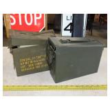 2 Ammon Cans w/ Horseshoes & Brass