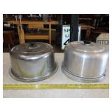 Two Covered Cake Cake Plates